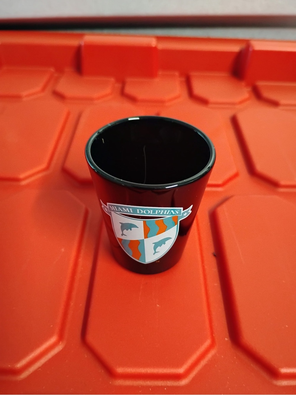 Miami dolphins shot glass